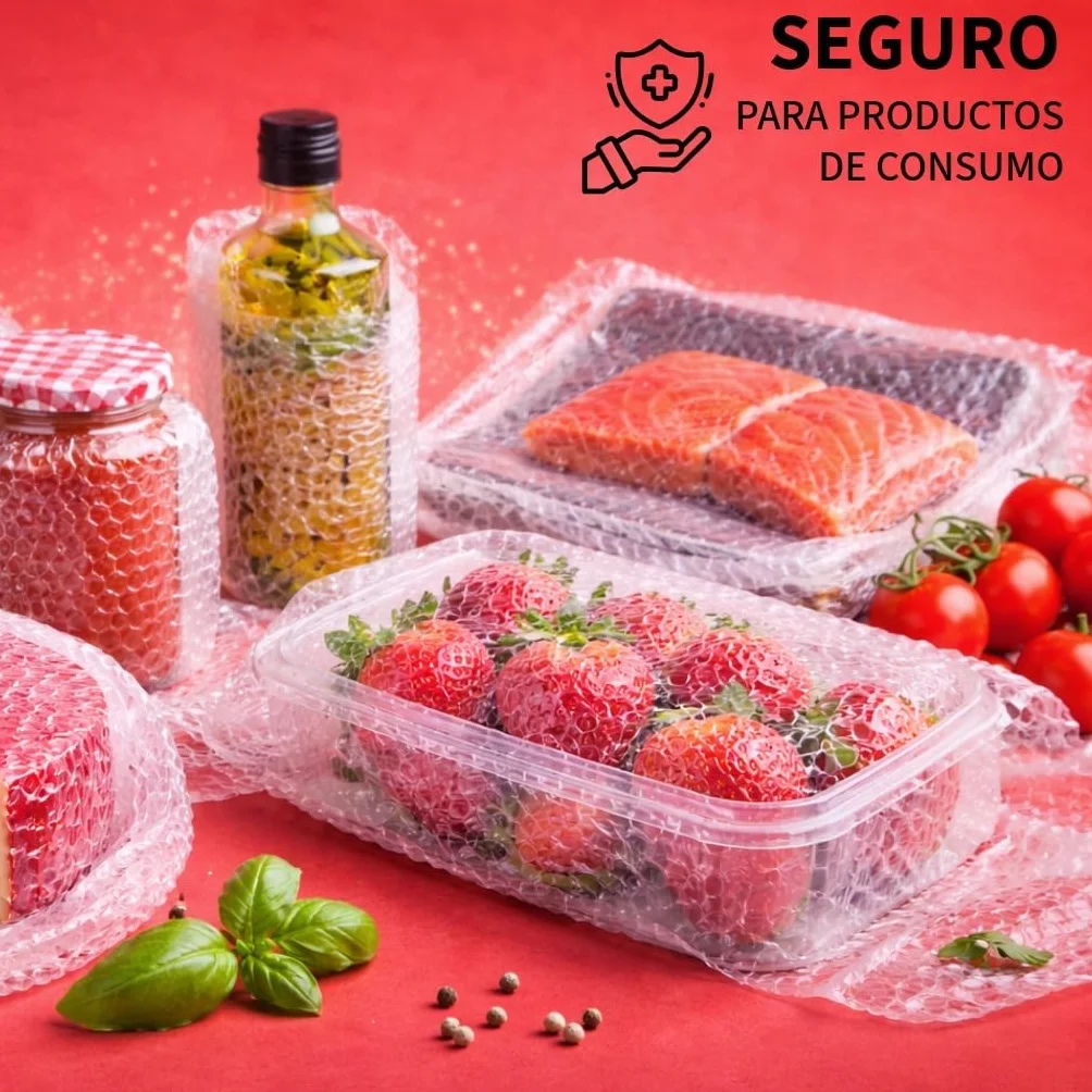 Rollo de plástico de burbujas 50 cm x 100 m para embalaje