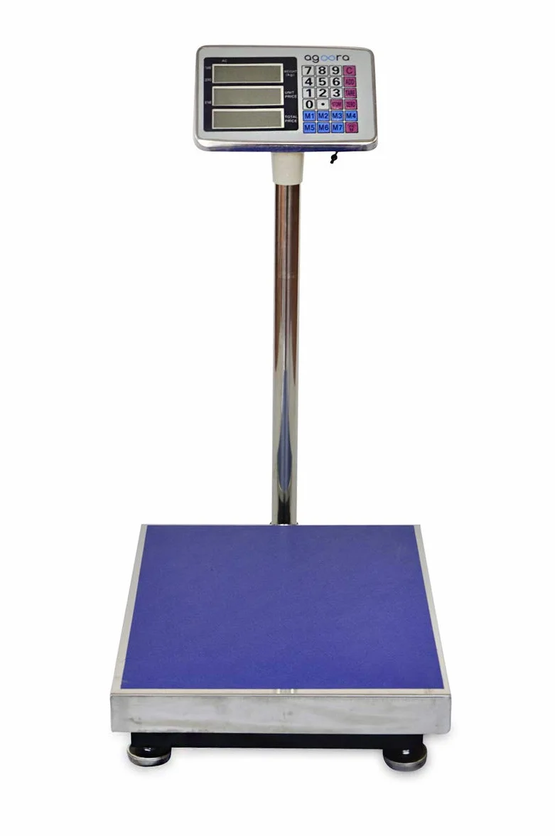 Grandmaster - Báscula Industrial 300kg/50g, Pantalla LCD Digital, Gran Plataforma De Acero Inoxidable De 50x40cm, Balanza Industrial De Paquetes Postales Para Pesaje En Oficina De Correos, Almacén, Ma