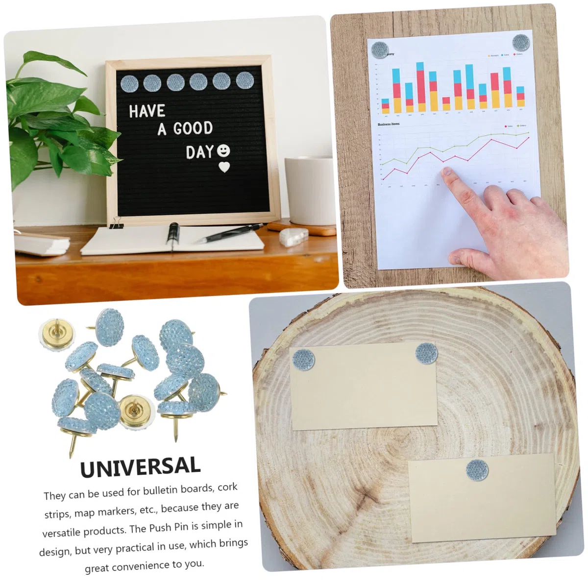 STOBOK 75piezas Chinchetas Coloridas para Oficina y Decoración para Uso Diario Fijación De Fotografías y Carteles Diseño Creativo y Compacto