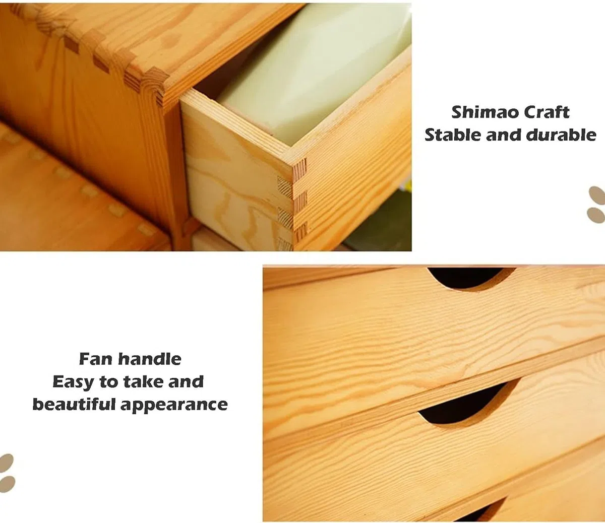 Organizador de escritorio de madera de pino rústico con cajón para archivos A4, suministros de oficina y papelería