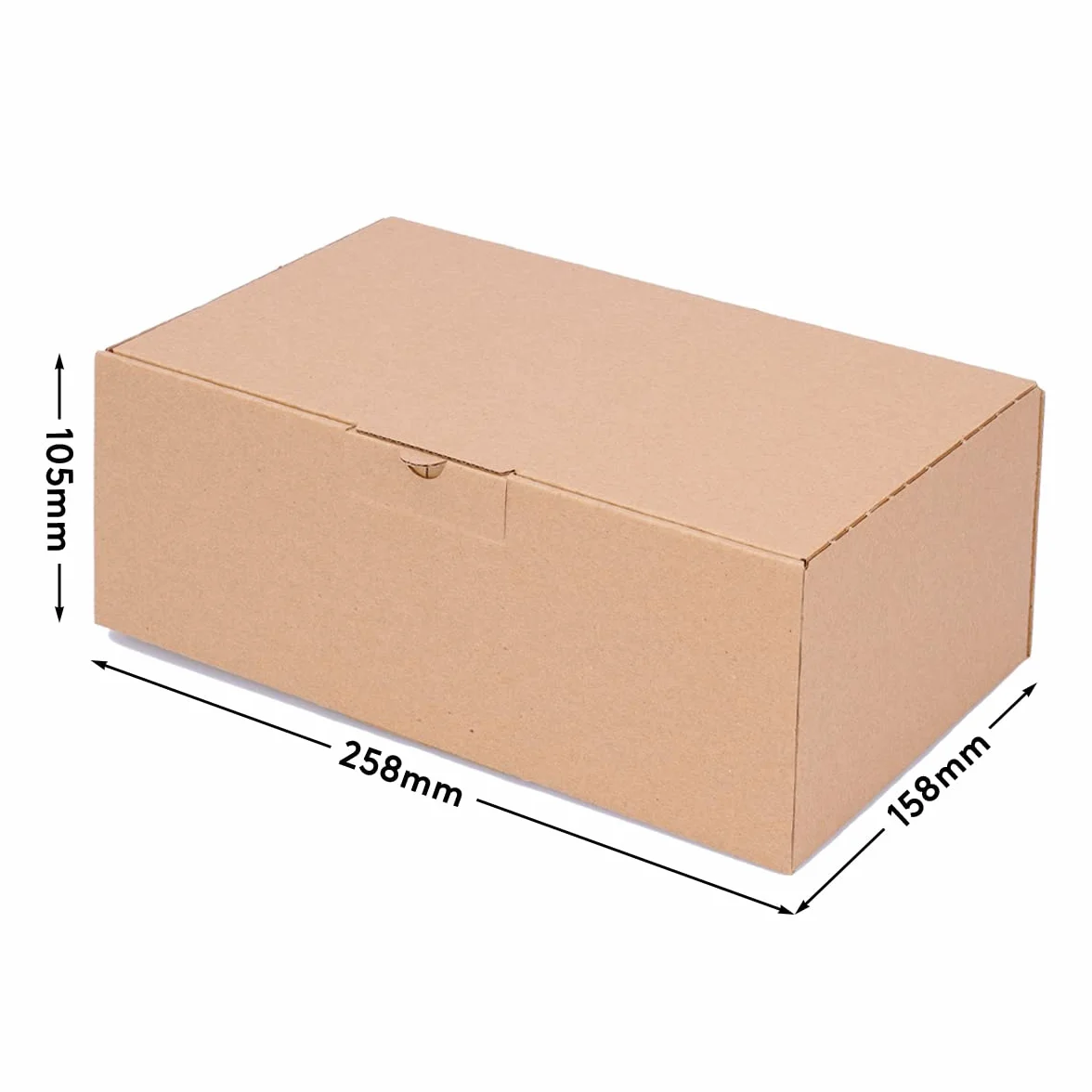 verpacking Cajas plegables 250 x 150 x 100 mm marrón (dimensiones exteriores 258 x 158 x 105 mm) WP 30 caja de envío caja DHL Hermes DPD GLS embalaje (50 unidades)