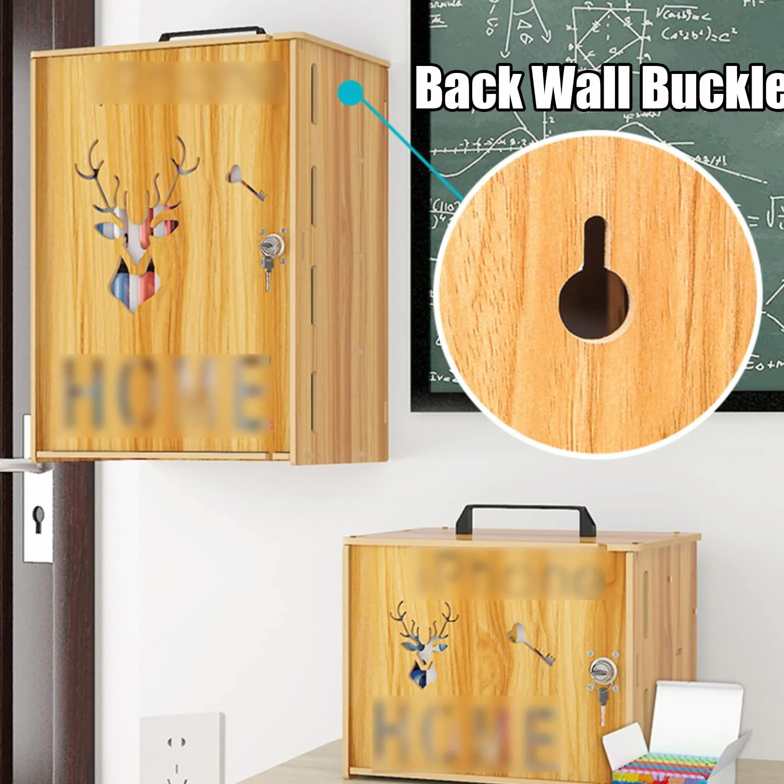 Gabinetes de Madera para Teléfono Móvil 16/36 bits con Llave Montados en la Pared