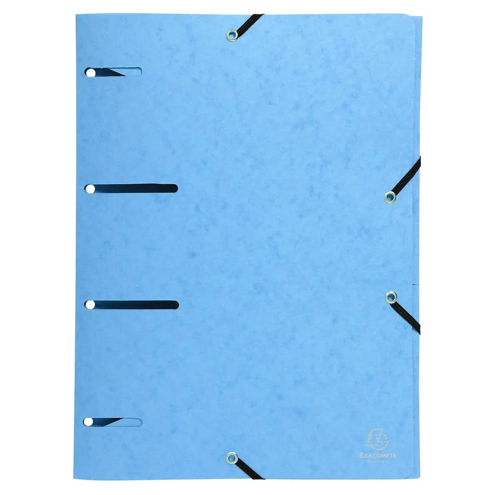 Exacompta Punchy - Pack de 25 carpetas con gomas y 3 solapas perforadas, 24 x 32 cm