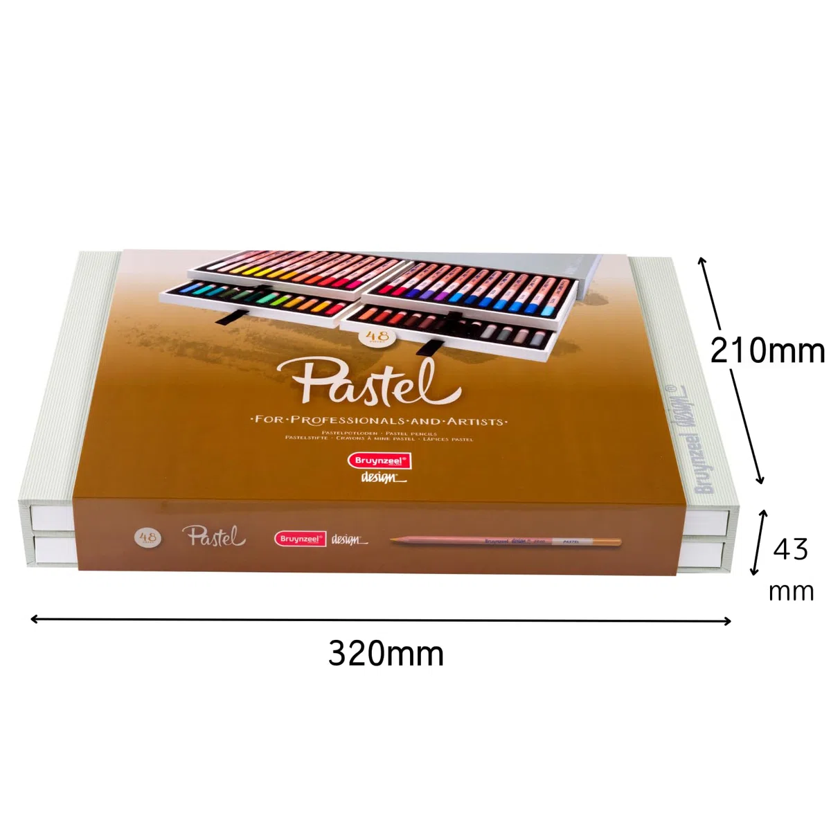 Bruynzeel Design Professional Pastel Pencil Set of 48 Colors in Box | Lápices de artista para dibujar, esbozar y colorear