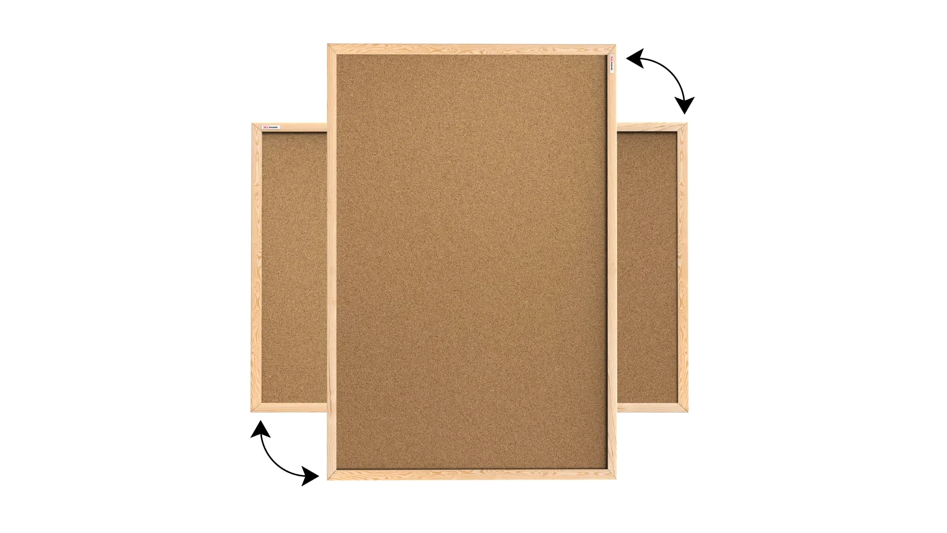 ALLboards Tablón de Corcho con Marco de Madera 100x80cm, Tablón de Anuncios de Corcho Tablón de Anuncios