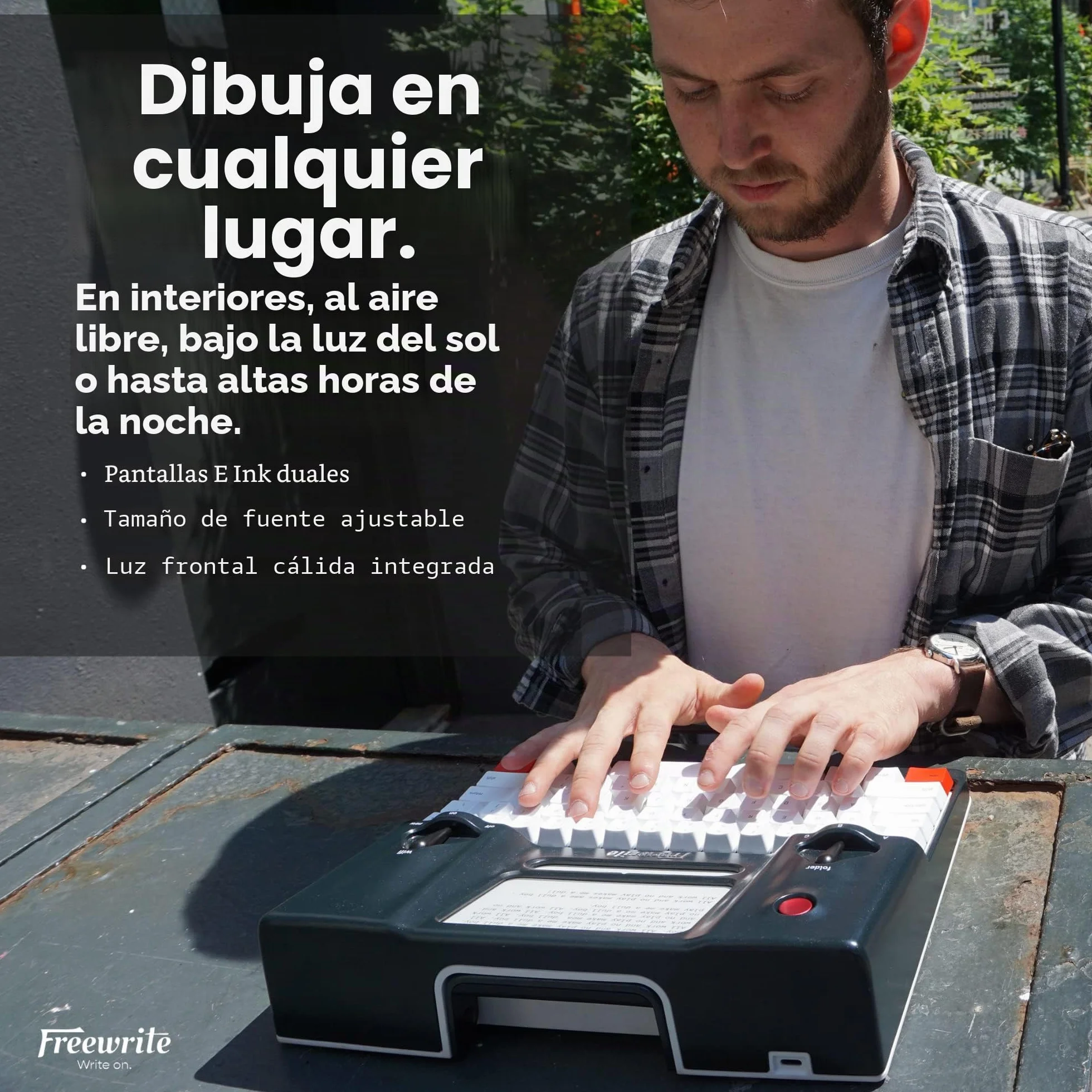 Astrohaus Freewrite - Máquina de Escribir Inteligente de 3ª generación, Herramienta de Escritura sin distracciones con Pantalla de Tinta electrónica iluminada, Teclado mecánico y sincronización Wi-Fi