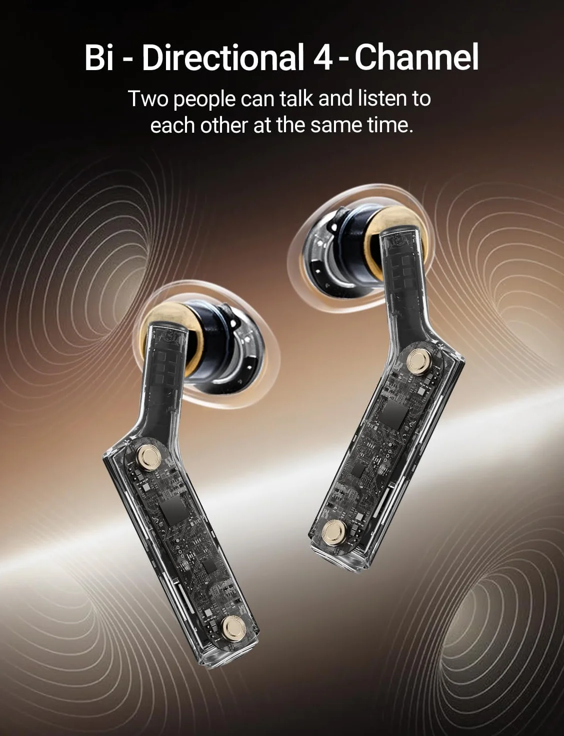 Timekettle W4 Al Auriculares Intérpretes, Traducción Simultánea Bidireccional, Dispositivo Traductor Que Soporta 40 Idiomas, Auriculares traductor en Tiempo Real para Vídeos y Llamadas Telefónicas