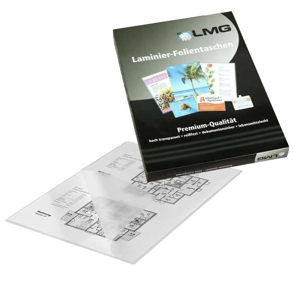 LMG lmga4 – 175 plastificar A4, 216 x 303 mm, 2 x 175 micras, 100 unidades)