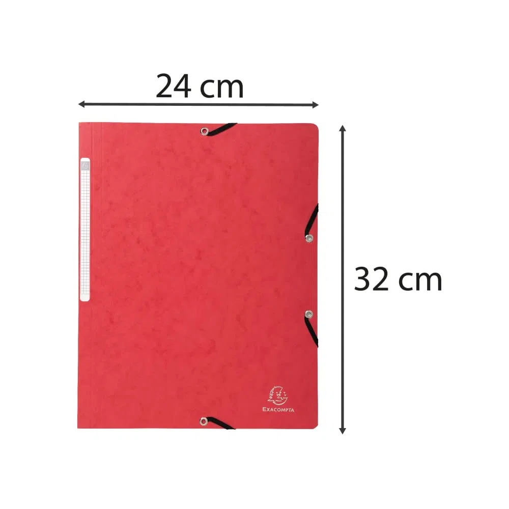 Exacompta 5515E ELBA Cartera de documentos, DIN A4, PVC-Karton, Rojo