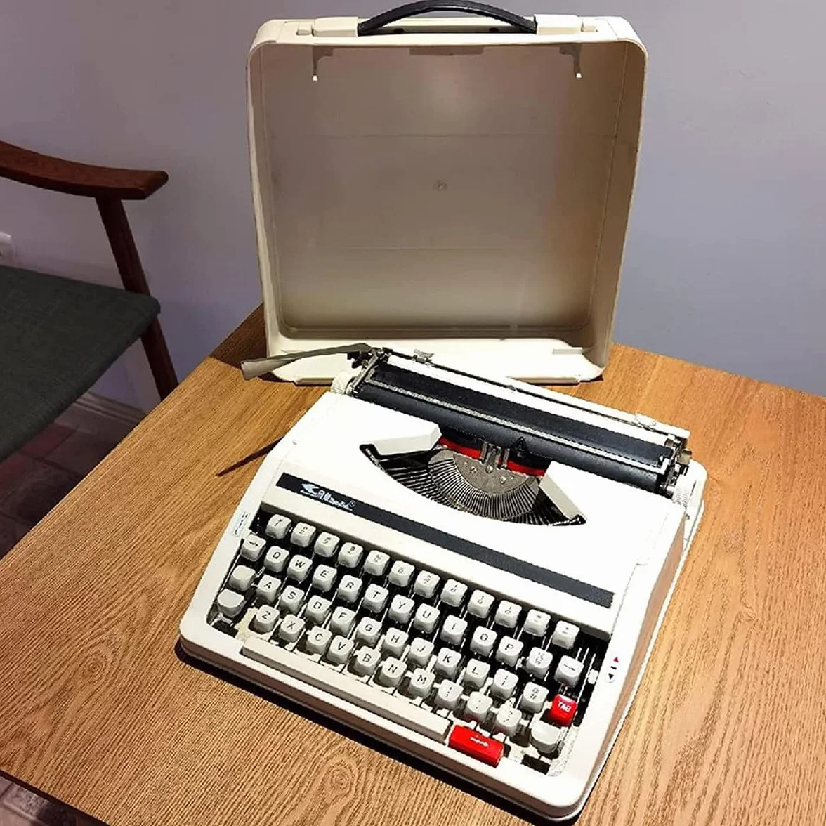 Máquina de Escribir Manual portátil, máquina de Escribir Vintage de Uso Normal, máquina de Escribir mecánica Inglesa, para Ocasiones Especiales en la Oficina en casa Beige