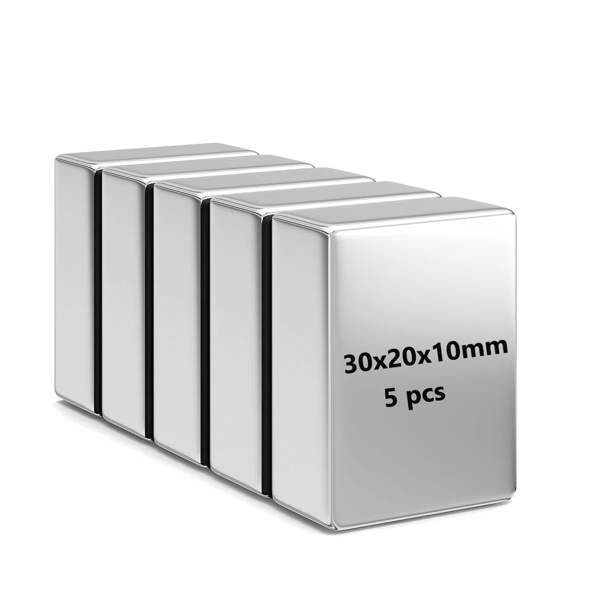 Realth Imanes de Neodimio fuertes Imanes para Pizarra rectangulares de tierras Paquete de 5 para nevera Puerta de ducha Almacén Trabajo u oficina Proyecto de ciencia Enseñanza Artesanía DIY (MC728)