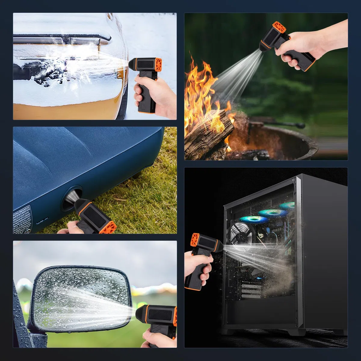 Soplador de Polvo Eléctrico 130000 RPM 3 Velocidades Recargable Aire Comprimido Limpieza PC Soplador Aire Comprimido para PC Laptop Teclado Coche Sofá Sustituye Al Spray de Aire Comprimido