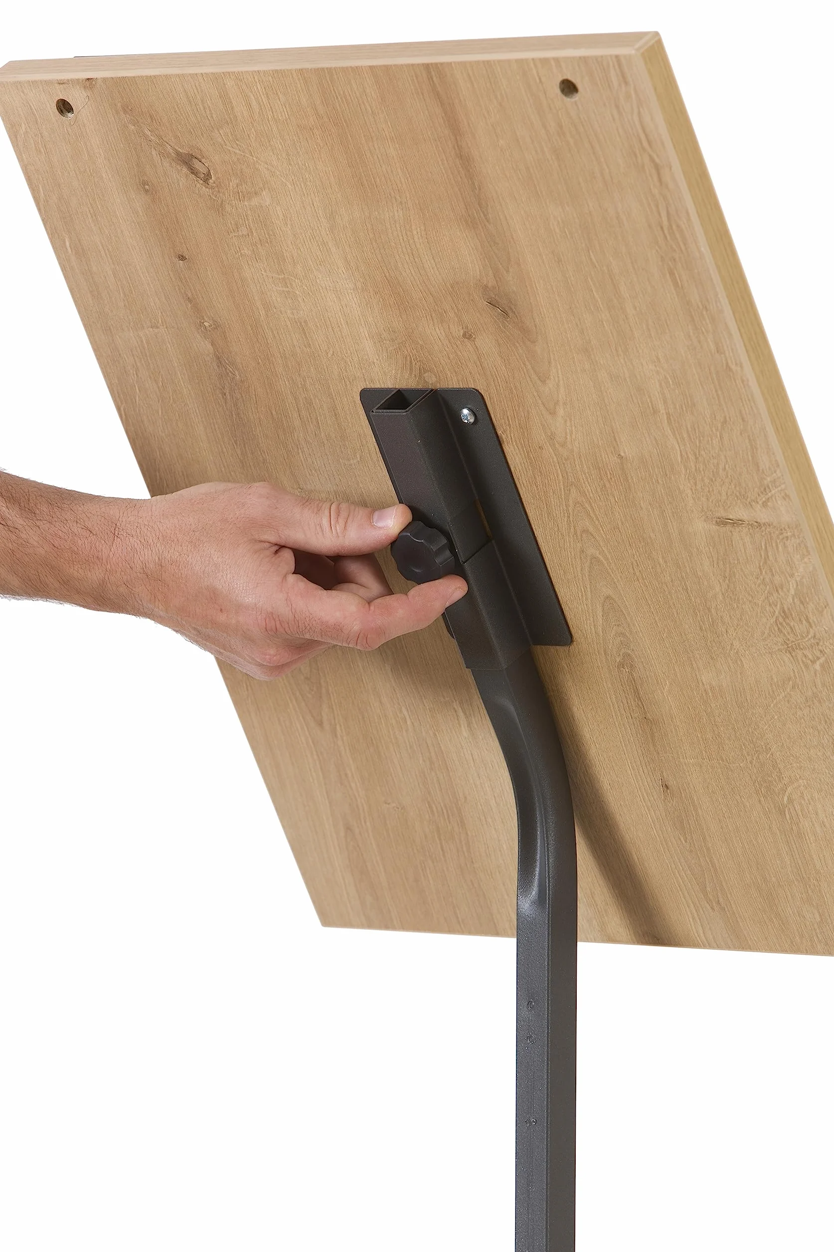 Rocada | Soporte para Información DIN A3 - Atril Expositor - Marco Magnético - Regulable en Altura - Estructura Metálica y Madera - Uso Profesional