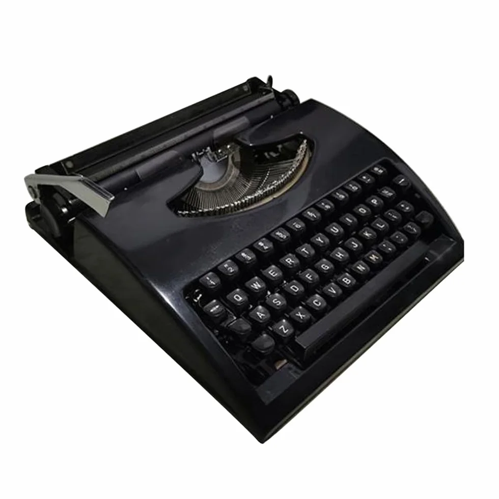 Máquina de Escribir Inglesa Mecánica Antigua, Máquina De Escribir Vintage Creativa, Maquinaria Máquina de Escribir, Maquina Escribir, Máquina de Escribir Manual Antigua, Portátil y Fácil de Usar,(Blac