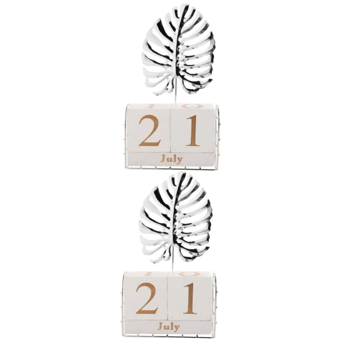 SHINEOFI 2 Piezas de madera calendarios de mesa calendarios mesa creativo escritorio con perpetuo de escritorio decoración de oficina planchar