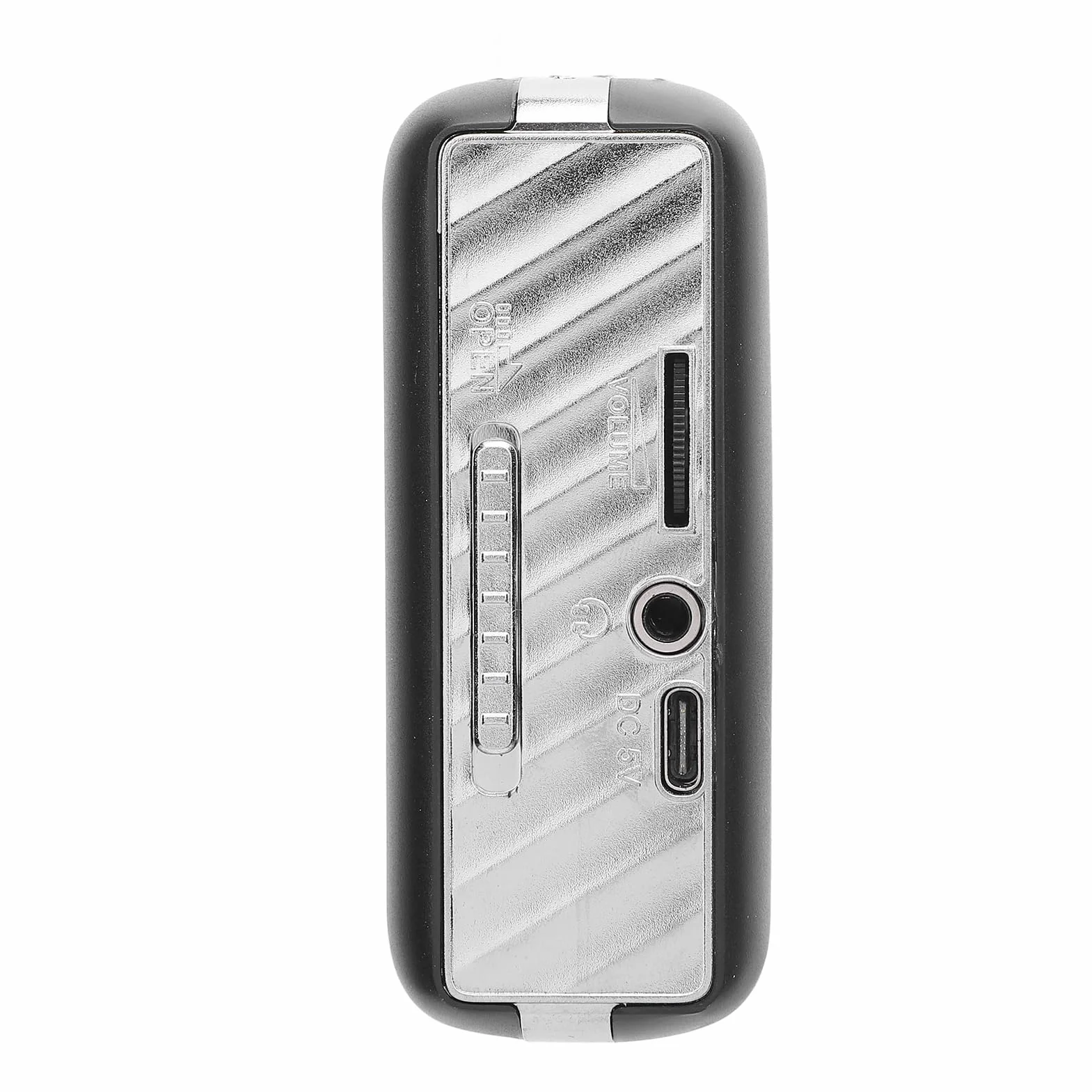 Przenośny odtwarzacz kaset USB-C konwerter MP3 z mikrofonem i słuchawkami Jack Czarny