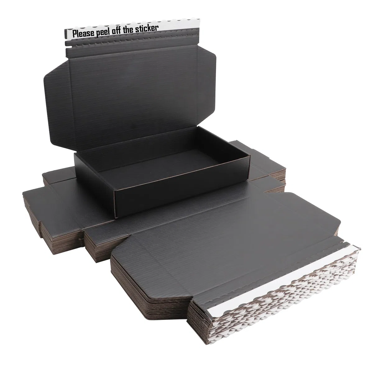 Embalaje de envío negro de 10.5 x 6.3 x 2 pulgadas de alto, cajas de cartón corrugado duro para regalo para propuesta de dama de honor, invitaciones, boda, Navidad, aniversario