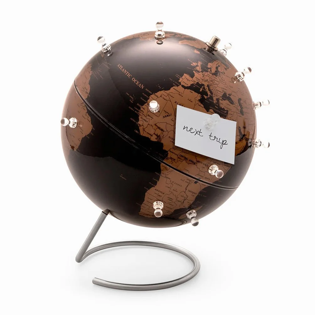 Balvi Globo terráqueo Antique Globe Color negro Magnético Con 12 imanes Metal