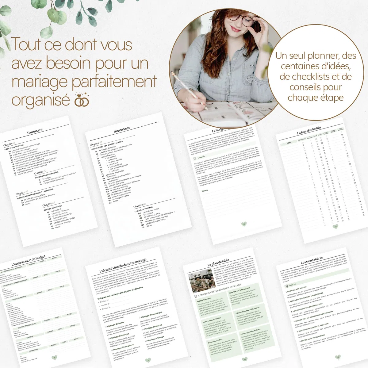 Organizador de boda completo – Cuaderno de boda Planner con lista de verificación, presupuesto, agenda y calendario de cuenta regresiva | Libro de boda y regalo futuro novia