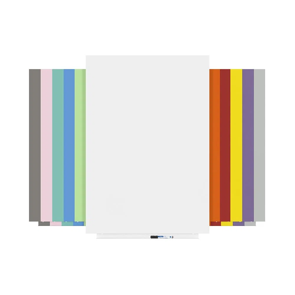 Rocada | Pizarra Blanca Magnética | Pizarra Blanca Sin Marco | Pizarra Imantada de Pared | Borrado en Seco | Bandeja para Rotuladores Incluida |55 x 75 cm