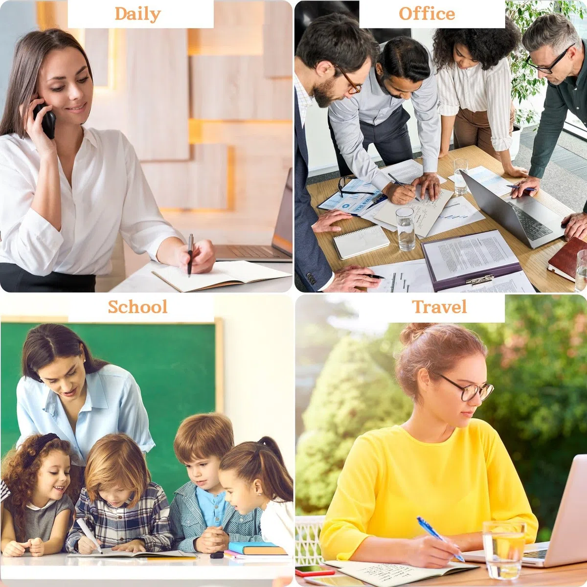 Cuadernos A5 en Blanco Pack de 100, Libretas de Notas 60 Páginas Bloc de Notas Couverture Kraft para Oficina, Escuela, Seminarios & Creativos