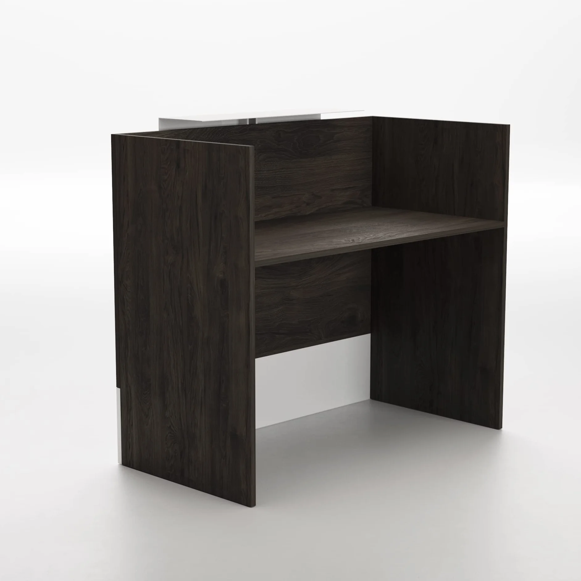 Mesa Mostrador Recepción OFITURIA 1200mm Castaño Blanco Mueble Escritorio Tienda Oficina