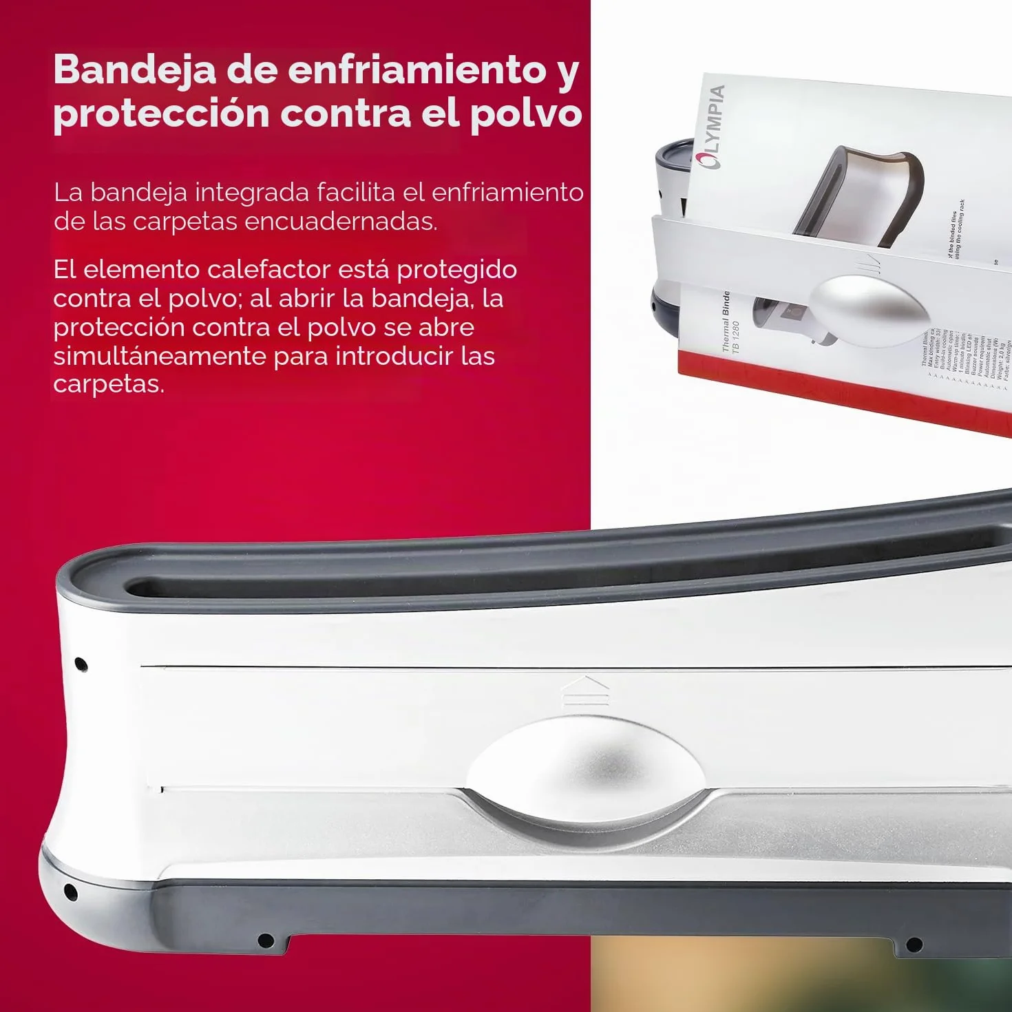 Olympia TBL 1280 Combo Máquina para encuadernación térmica, desconexión automática despues de 90 minutos