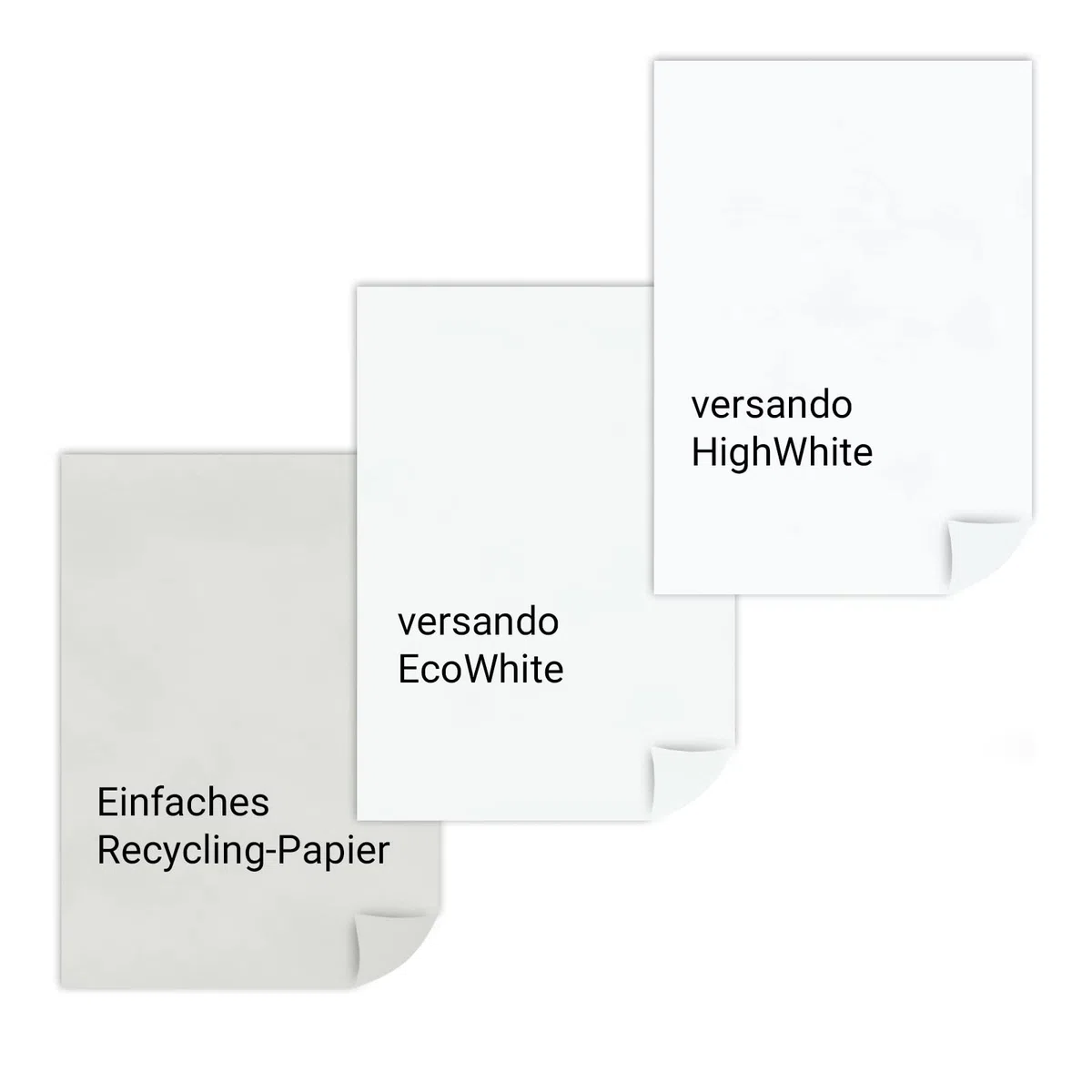 versando 2.500 hojas de papel reciclado DIN A4 EcoWhite 80g papel de copia | Papel de impresora Eco alta blancura ISO 90 - Certificado Ángel Azul - Papel ecológico