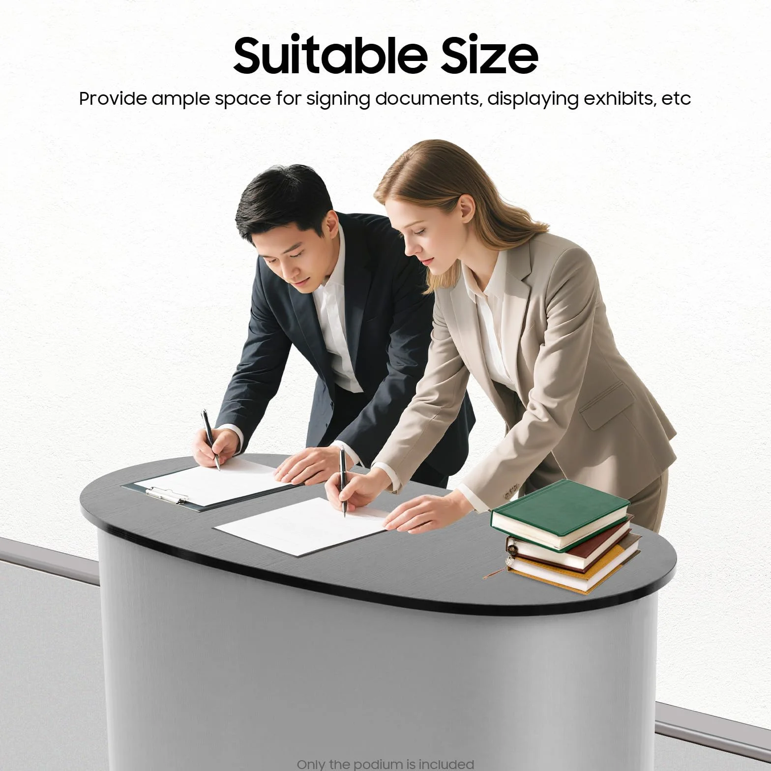 Meseta plegable de recepción 40 x 90 x 90 cm capacidad de carga 50 kg con compartimento de almacenamiento
