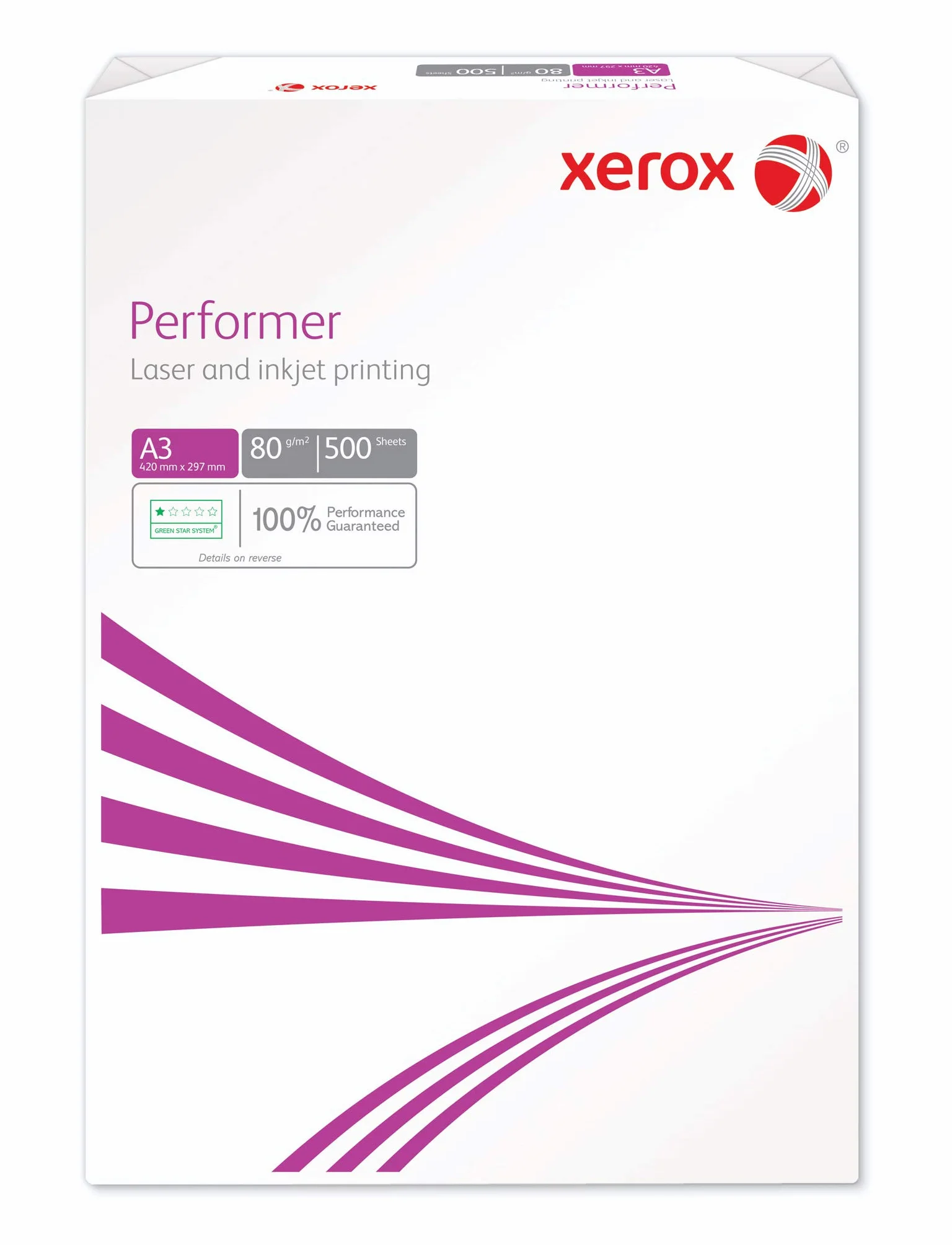 Xerox Performer papel blanco CIE 146-80g/m2 A3, Caja de 5 x 500 hojas
