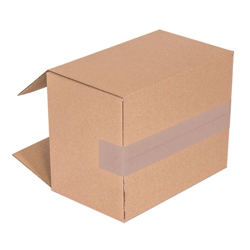 Pack 100 Cajas de Cartón para envíos almacenaje paquetería, Cajas cartón mudanzas Canal Simple Reforzado, Caja almacenaje medidas interiores 31x22x20 cm, Cajas cartón con solapas Multiusos