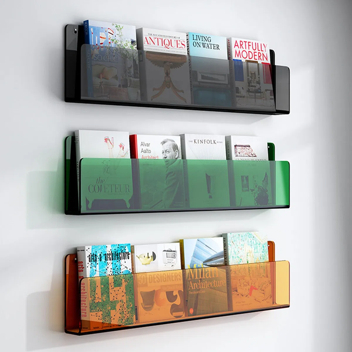 Portafolletos de pared de malla， Expositor vertical de pared: ideal for folletos, revistas, folletos, menús, volantes y panfletos.(31.2 in)