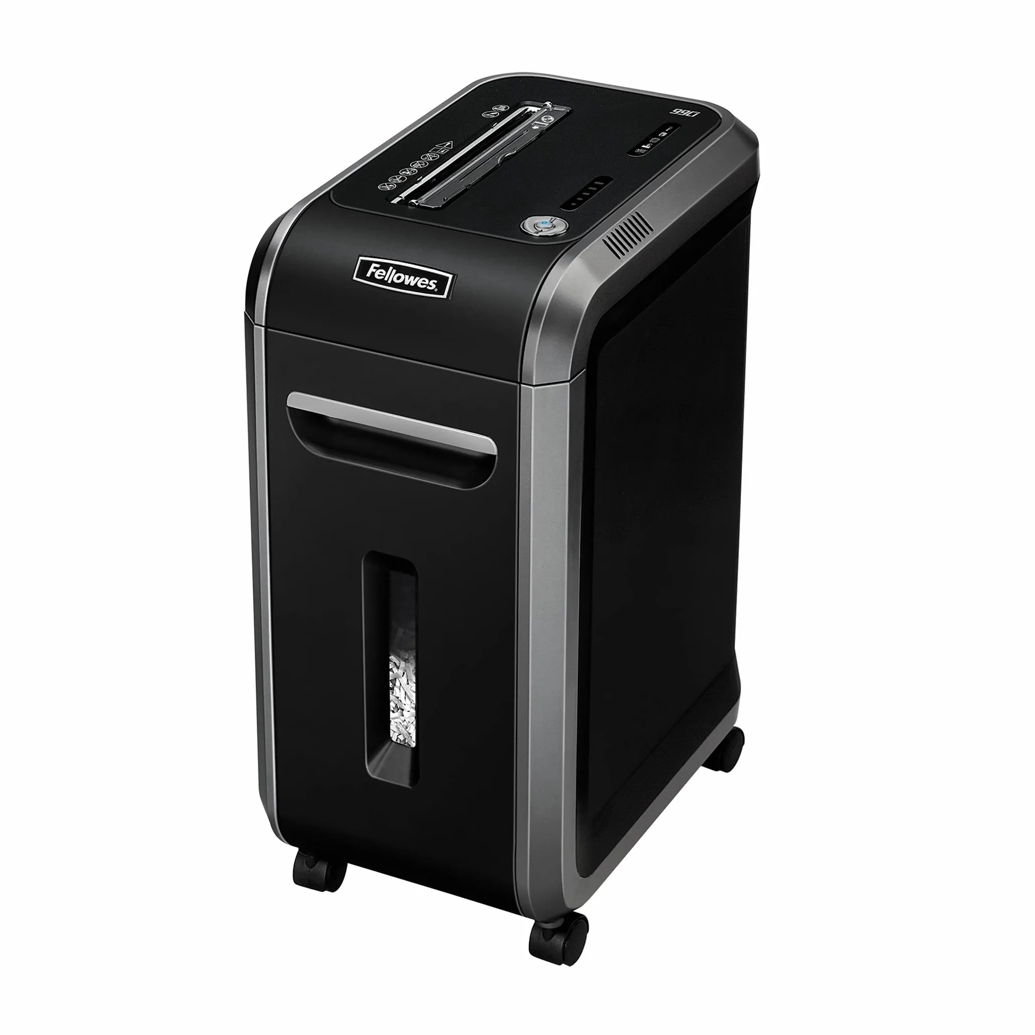Fellowes 99Ci - Destructora de Papel, Corte en partículas, destruye hasta 18 Hojas, trituradora de Papel para Oficina 100% Anti-Atascos, Nivel de Seguridad DIN-P4, Papelera 34L, Color Negro