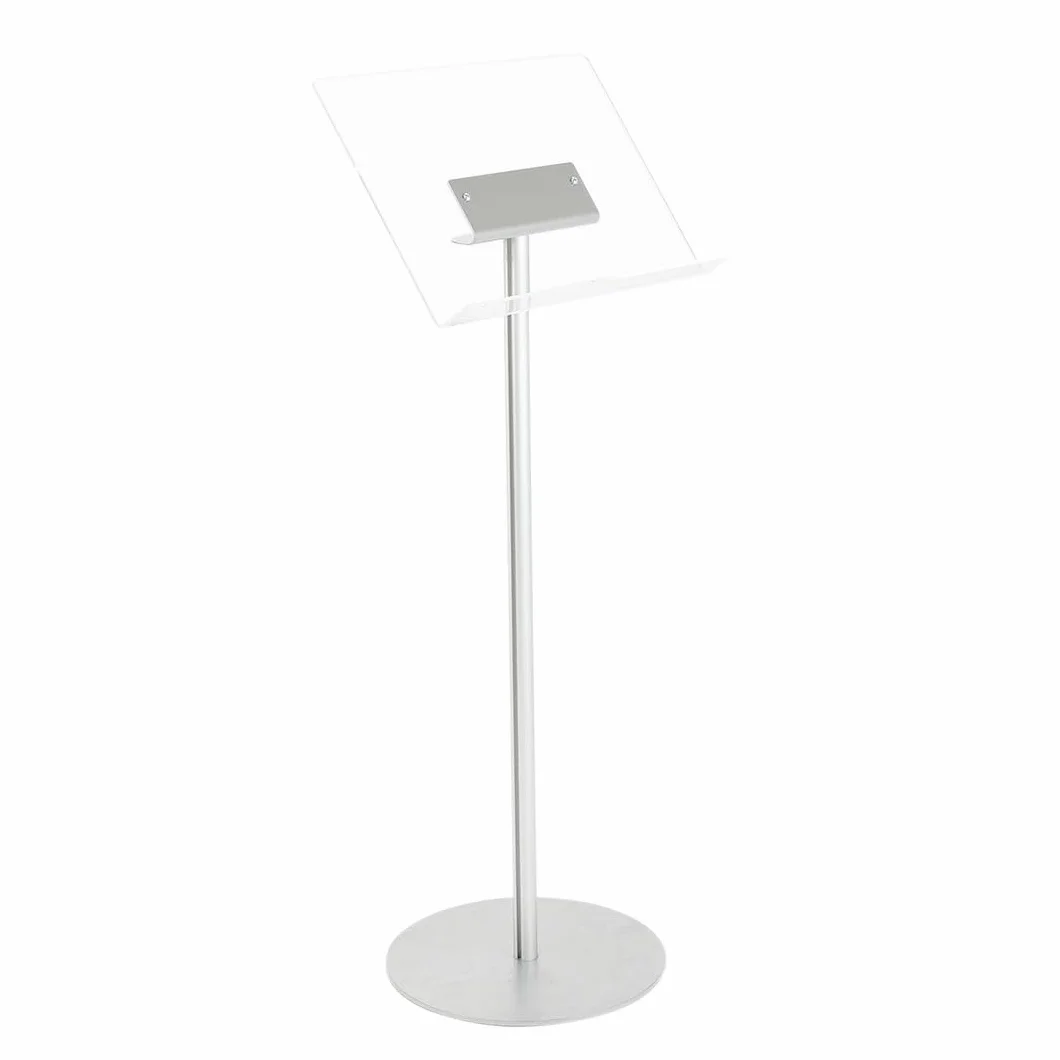 Danieli Store - Expositor Publicitario de Pie con Atril Para Libros Tamaño A3 Horizontal - Soporte de Metacrilato (Ø 35 cm) para Libros y Catálogos