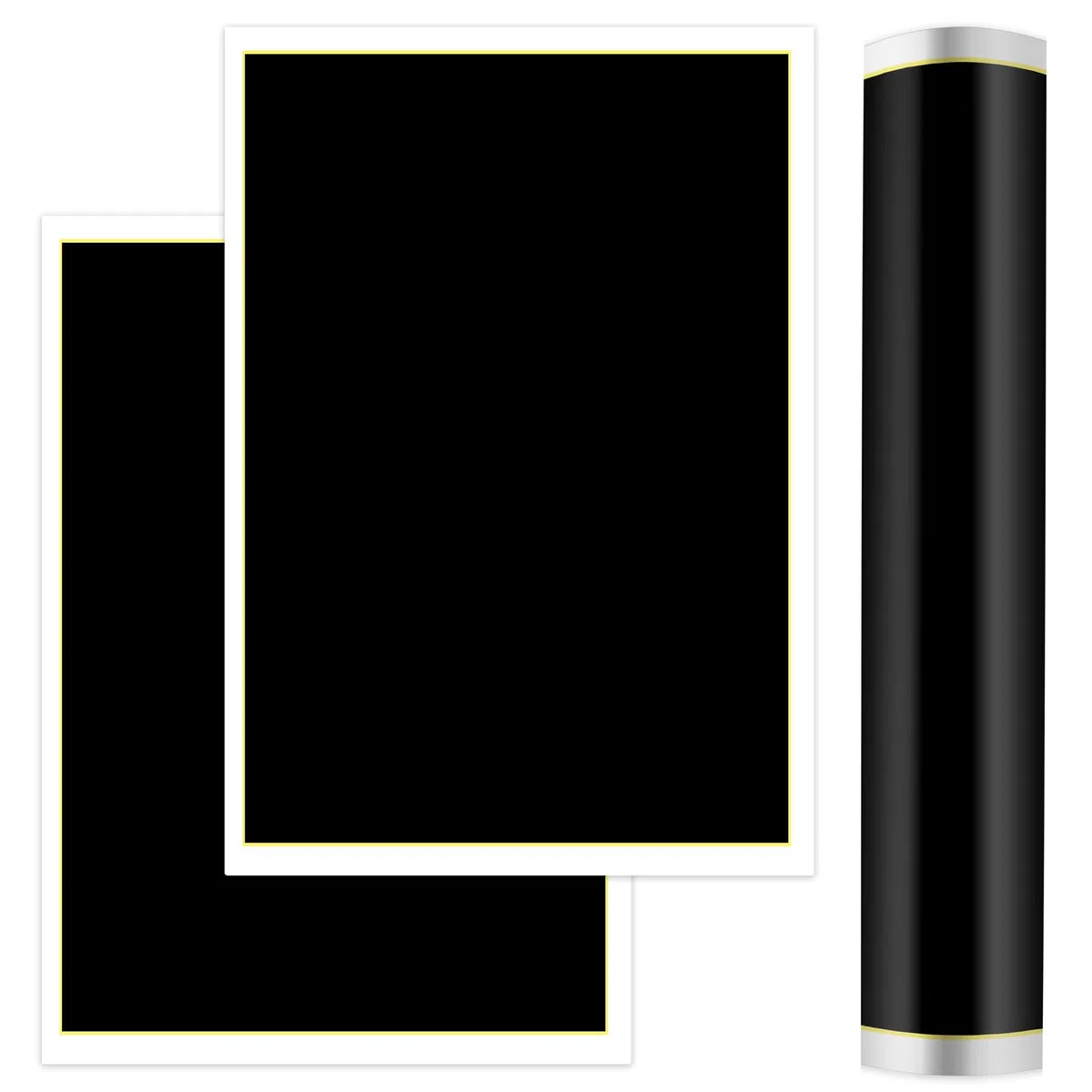2 piezas de papel de grabado láser de 15.3 x 10.6 pulgadas, papel de grabado láser para cerámica, vidrio, metal, corte láser y grabado para manualidades (negro)