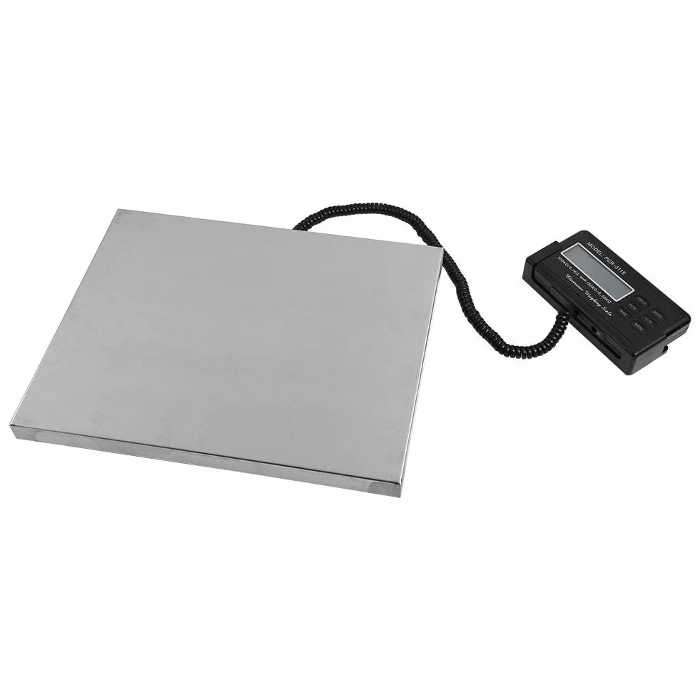 Báscula digital de plataforma acero inoxidable 300 kg LCD 30x38x4 cm pilas y red Cocoarm