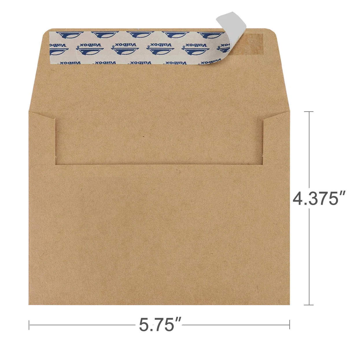 ValBox Sobres de invitación A2, 100 unidades, sobres de papel kraft marrón de 4.3 x 5.75 pulgadas, autosellados para invitaciones, fotos, bodas, anuncios, notas de agradecimiento, RSVP, tarjetas de