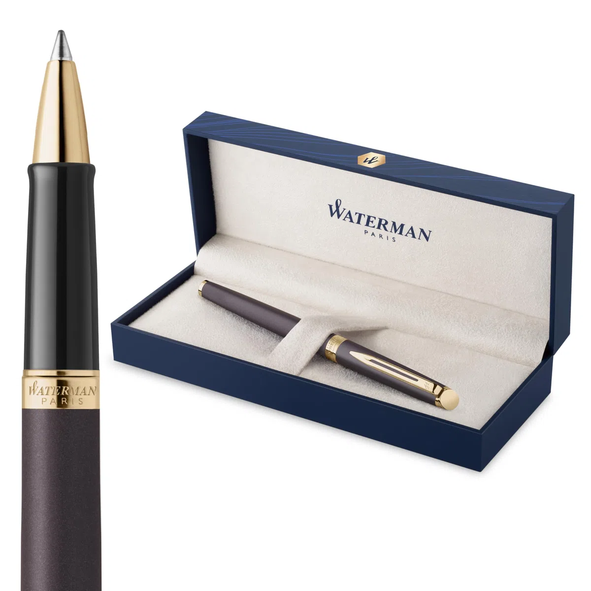 Bolígrafo roller Waterman Hémisphère | La Edición Discreta | Negro lava | punta fina ya tinta negra | estuche de regalo