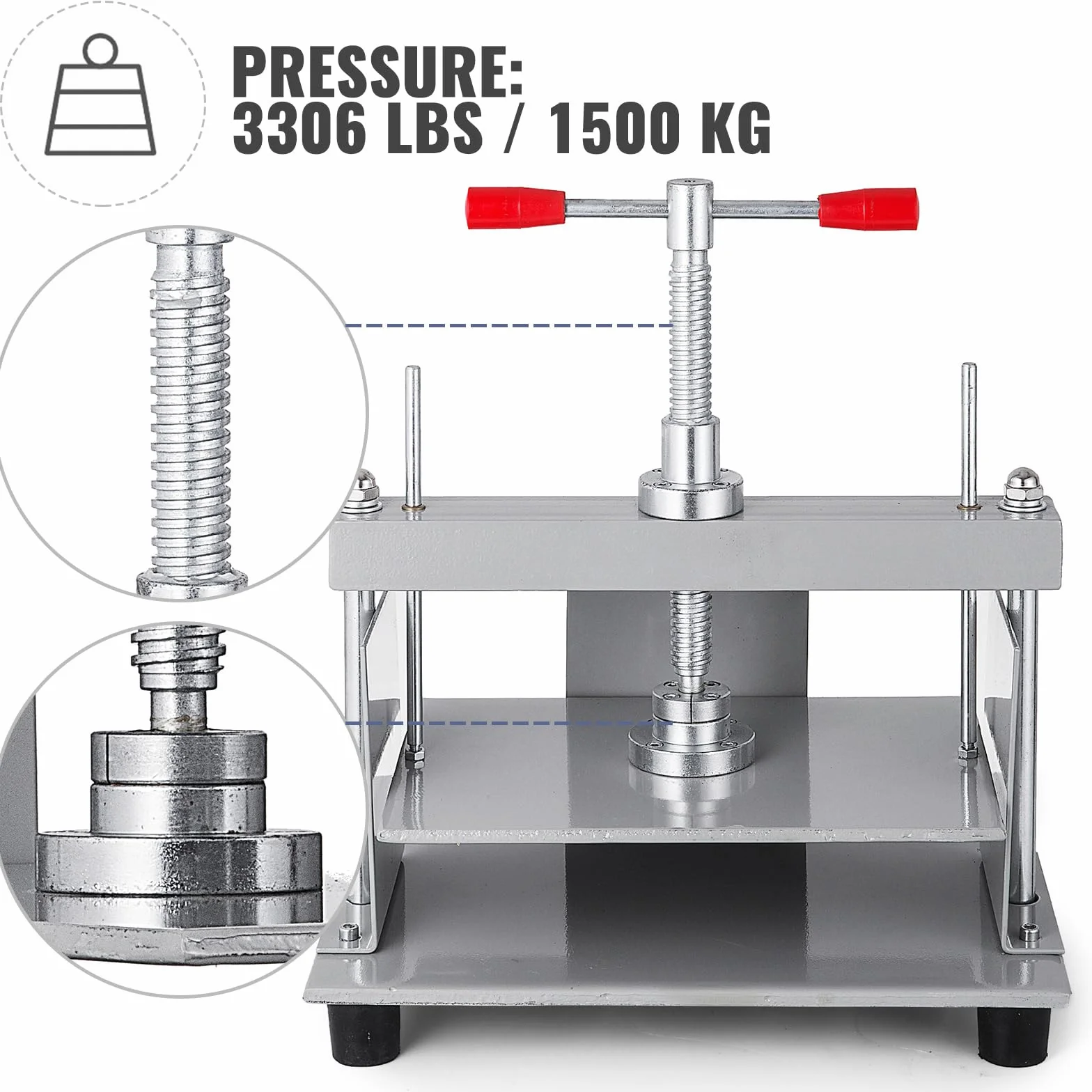 VEVOR Prensa de Encuadernación Manual, Prensa de Percusión de 305 x 220 mm, Papeles Tamaño A4, Marco de Acero de 10 cm de Grosor, Prensa de Libros para Fabricación de Papel, Fácil Operación, Oficina