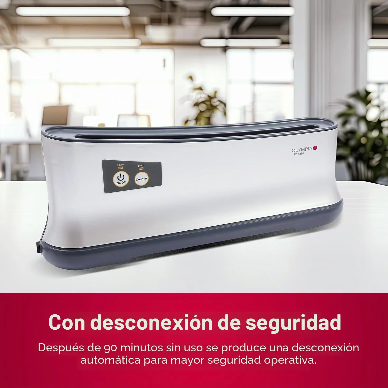 Olympia TBL 1280 Combo Máquina para encuadernación térmica, desconexión automática despues de 90 minutos