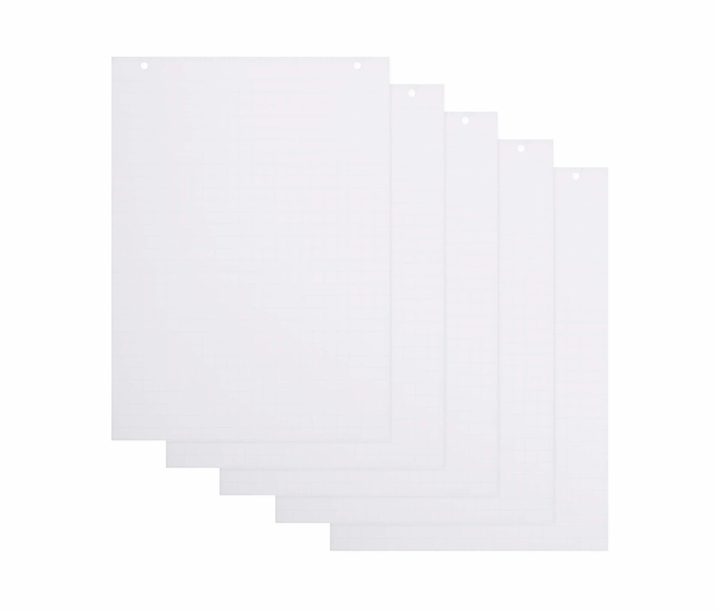 Bloc de Papel para Rotafolios cuadriculado - Paquete de 5 blocs A1, papel de 60 gr/m², 20 hojas por bloc