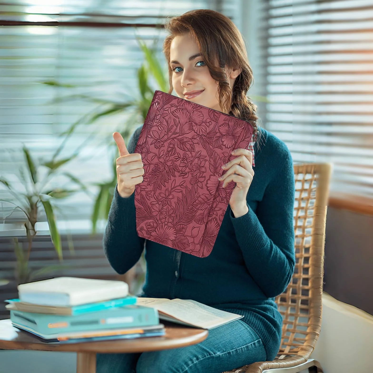 Leathario Carpeta de Conferencias A4 con 3 Cuadernos y 10 Páginas de Índice Transparente