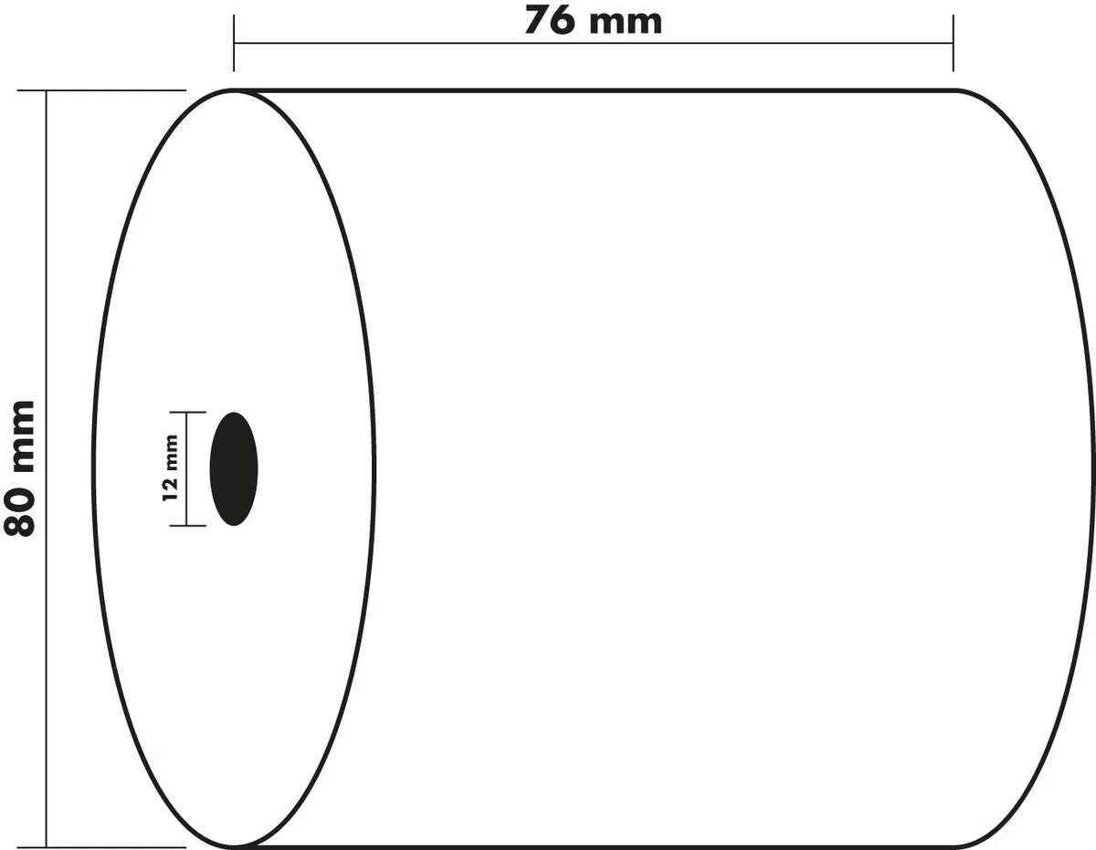 Exacompta Bobinas para Cajas 76 x 80 x 12 mm 55 m 60 g/m2