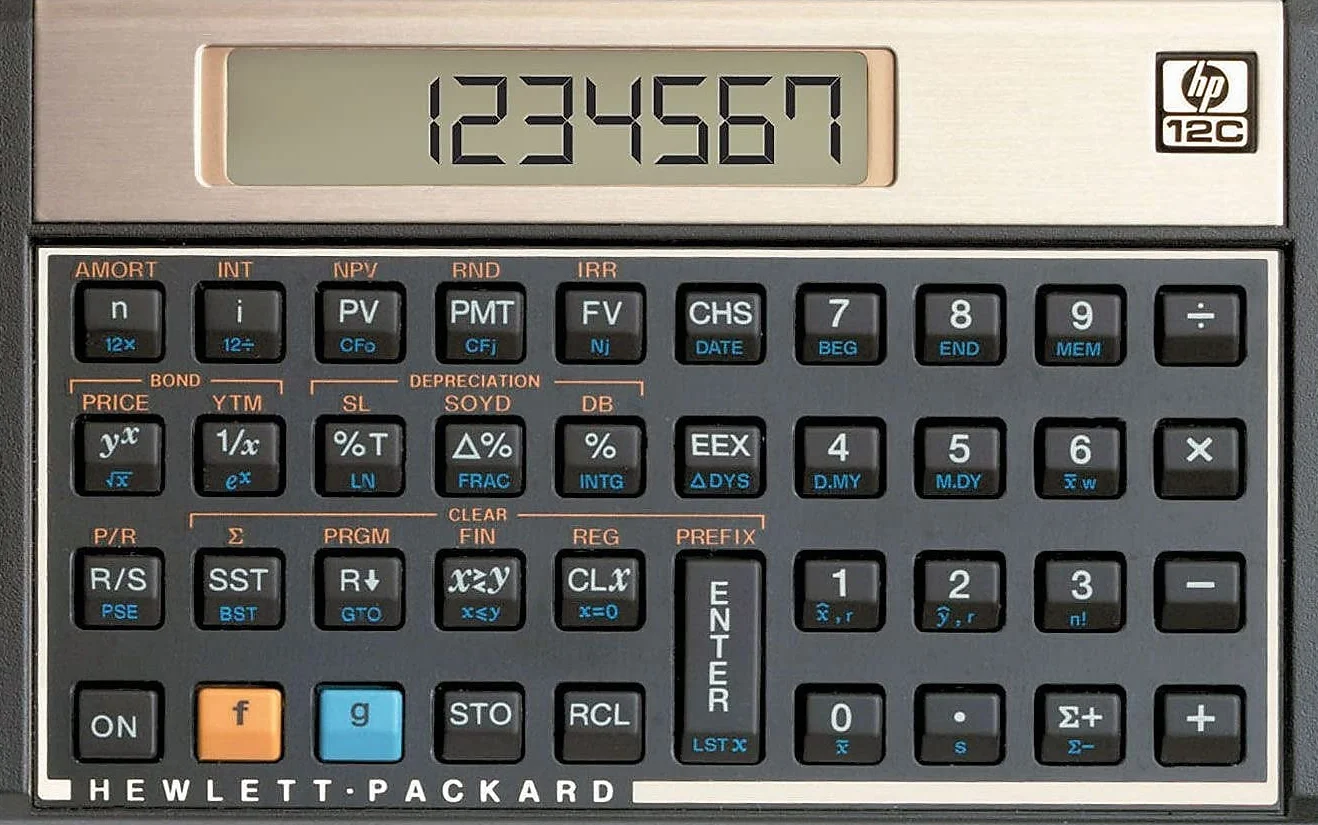 HP 12C Financial Programmable Calculator - Calculadora financiera, Negro