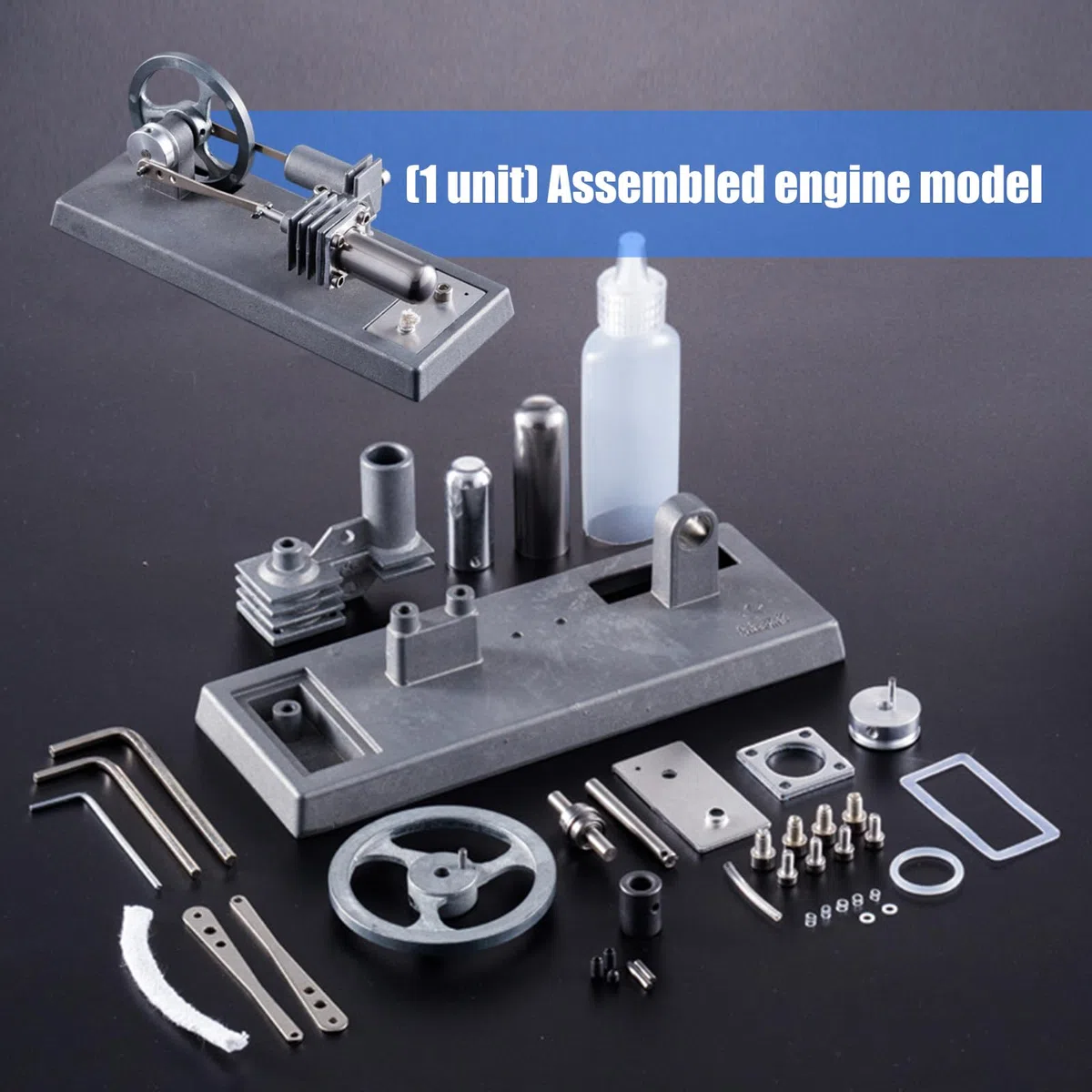 Stirling - Generador de motor modelo de conversión de energía térmica, ayuda de enseñanza de física para demostrador de educación científica, equipo de enseñanza de física para laboratorio escolar