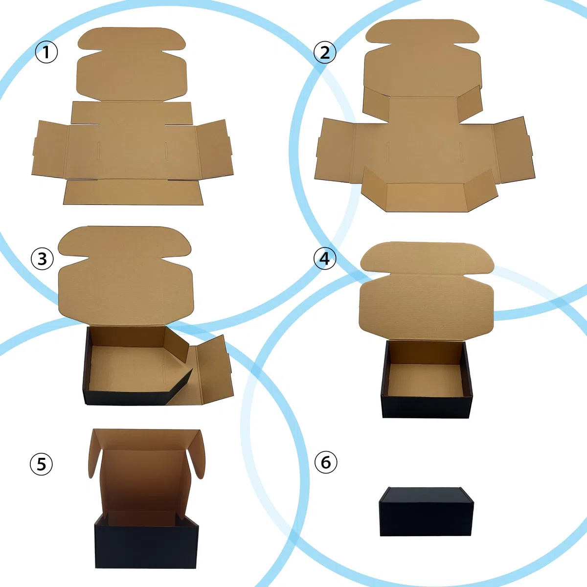 Paquete de 24 cajas de envío negras de 9 x 6 x 3 pulgadas, cajas de embalaje de cartón corrugado para envíos por correo, cajas de cartón corrugado para embalaje de pequeñas empresas, cajas de envío