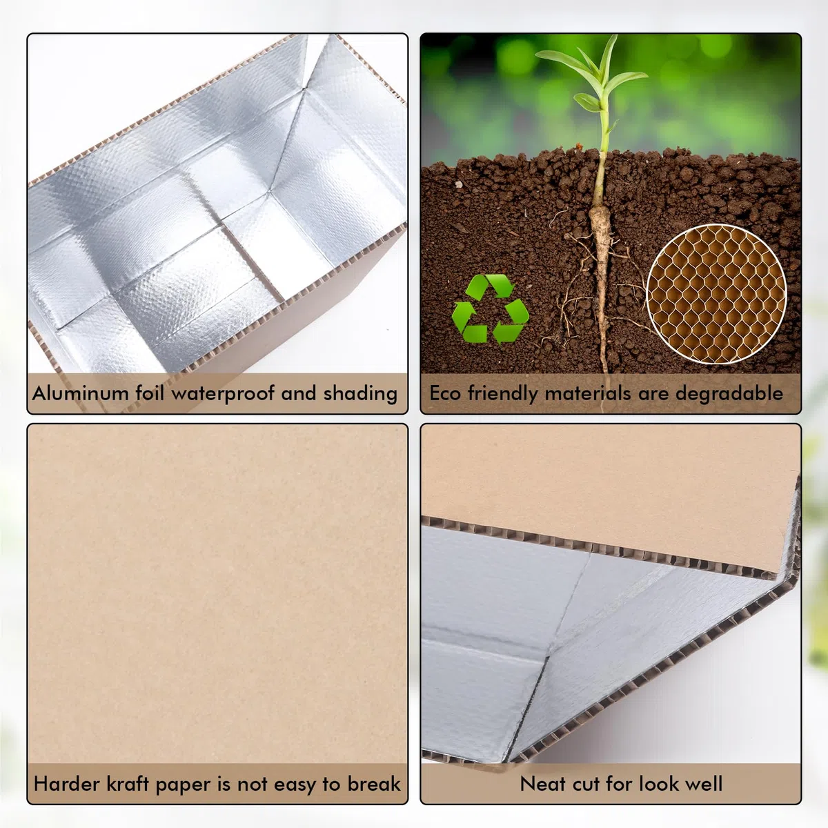 Cajas de envío aisladas para envío de alimentos congelados, 15.7 x 11.8 x 7.8 pulgadas (paquete de 6), kits de mudanza de cartón de aluminio grande para embalaje por correo, caja de envío