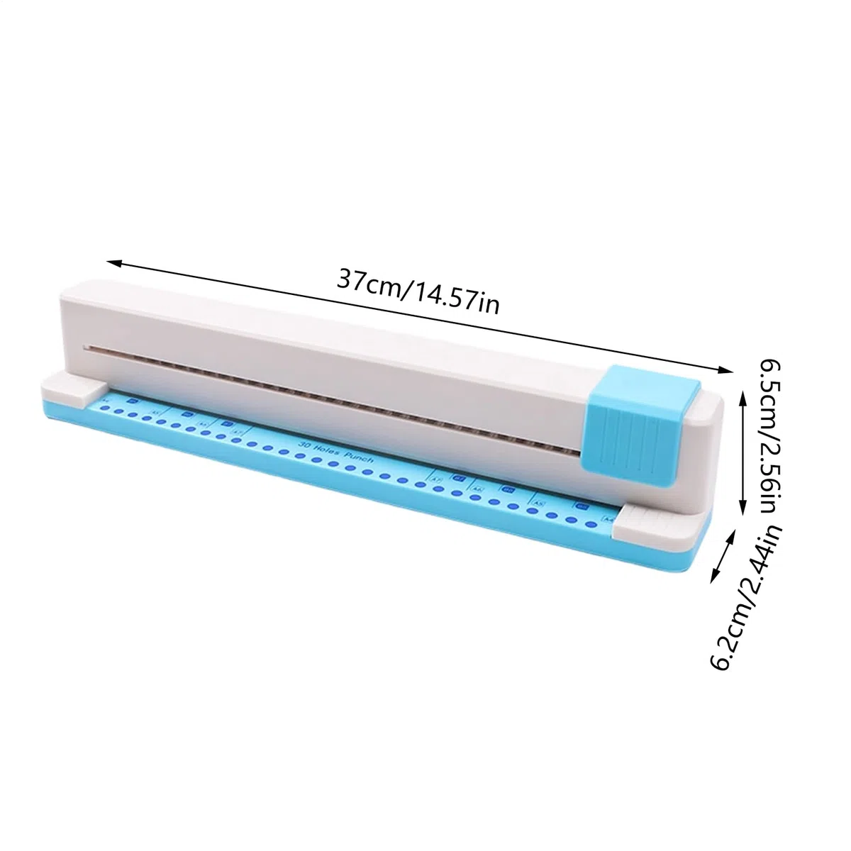 Perforadora de Papel Taladradora manual de 30 orificios | Círculos para hojas sueltas para Tamaños A4 A5 A6 A7 B5 B6 Álbumes Diarios Estudiantes Escuela Hogar Oficina