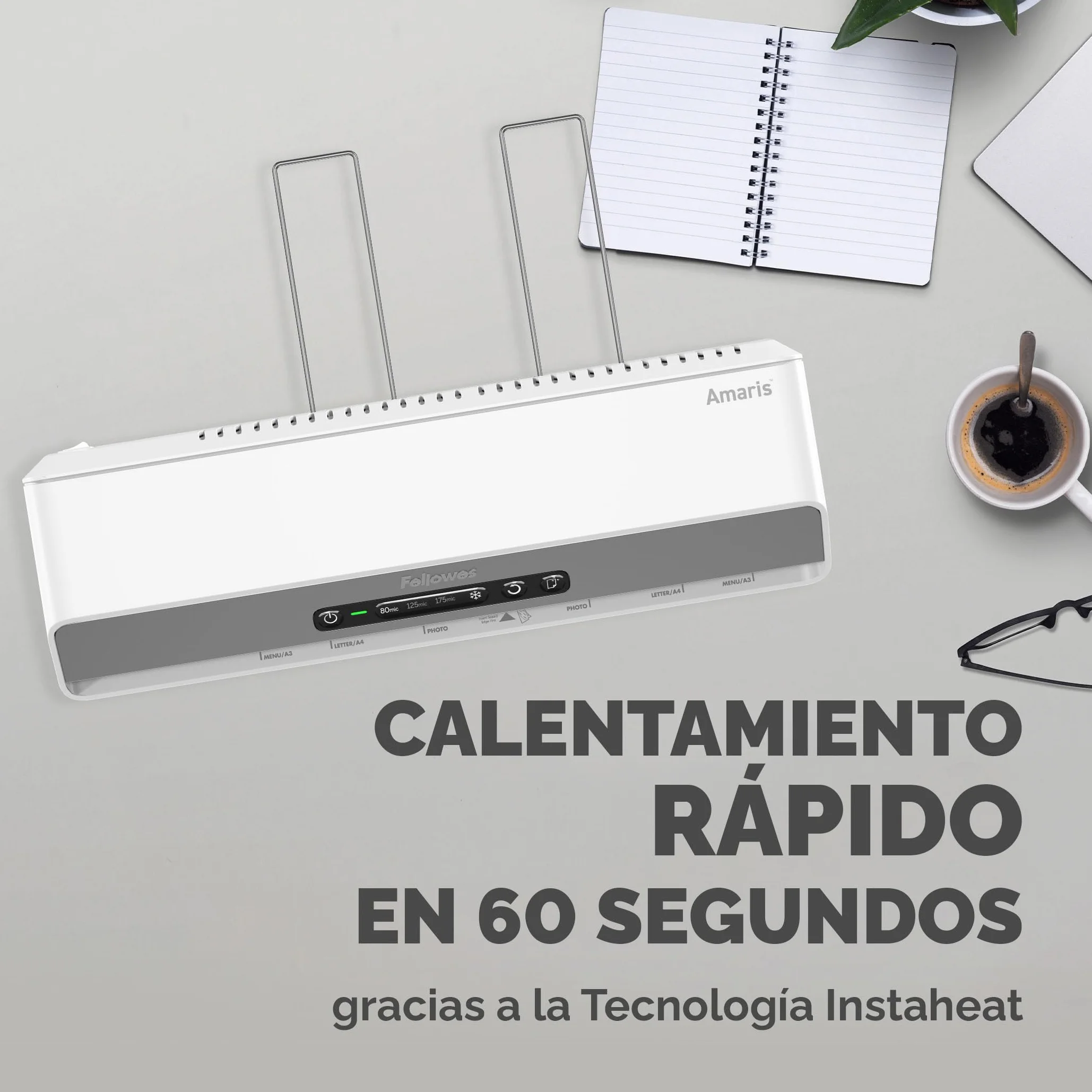 Fellowes Amaris A3 Plastificadora Documentos 80-175 Micras Uso Intensivo 1 Minuto