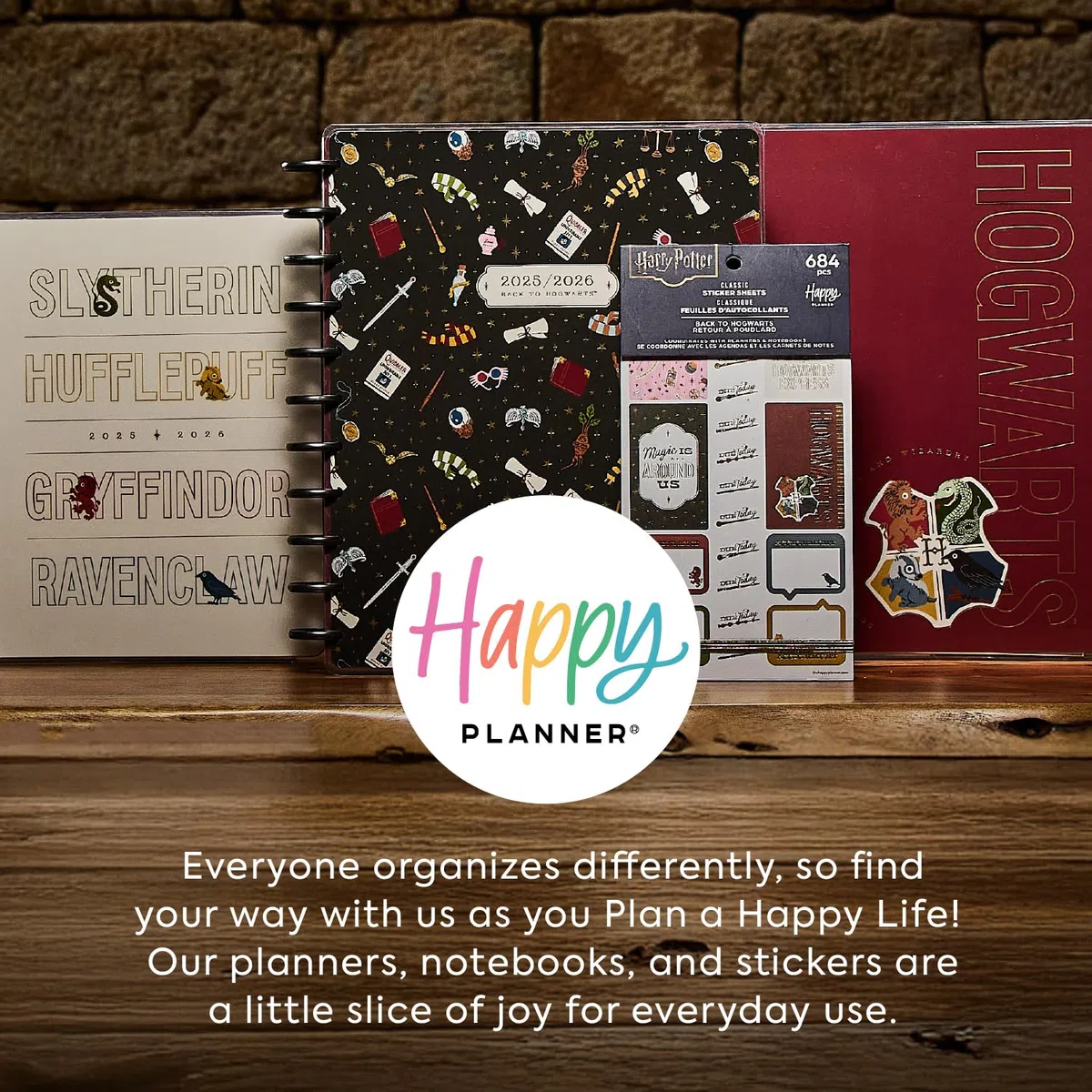Happy Planner Harry Potter - Planificador de 12 meses de julio de 2025 a junio de 2026, tamaño grande, diseño estudiantil, regreso a Hogwarts